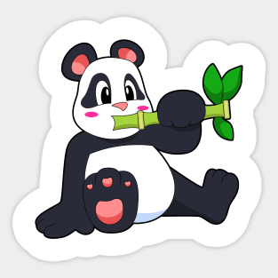 Panda with Bamboo Sticker